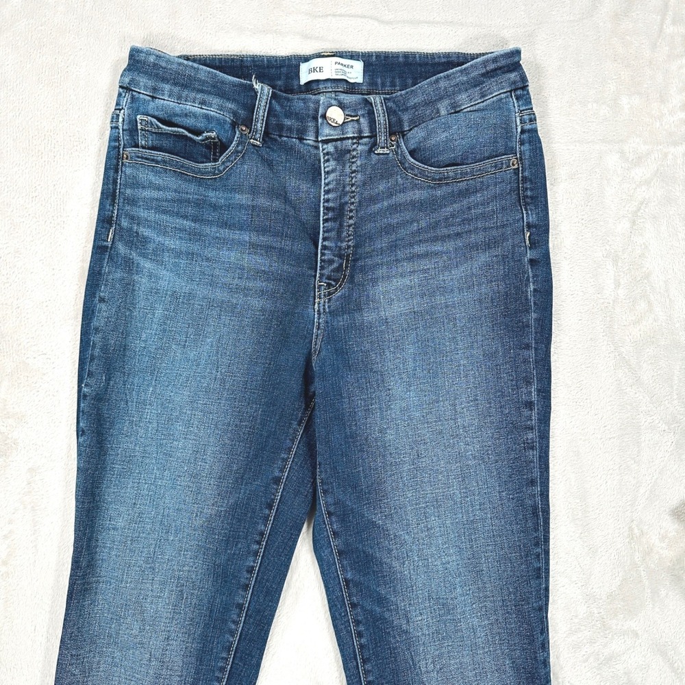 BKE Parker 28x28 Universal Fit High Rise Tailored Bootcut Jeans Dark Wash